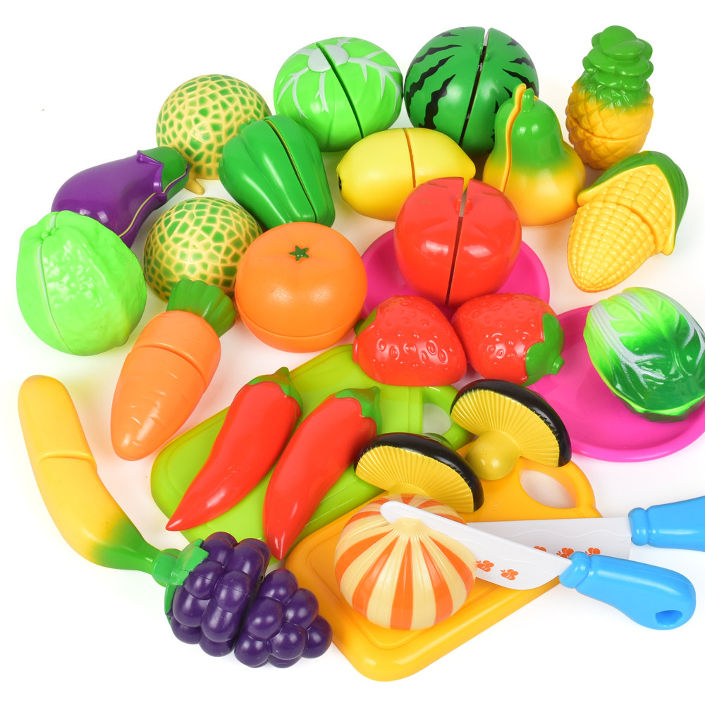 儿童过家家玩具厨房小女孩购物车蔬菜切切看宝宝切水果切切玩具乐