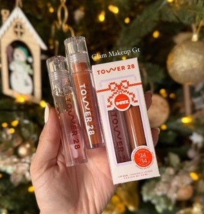现货 Tower28果冻镜面唇釉唇蜜奶茶色有机水光玻璃唇Chestnut套装