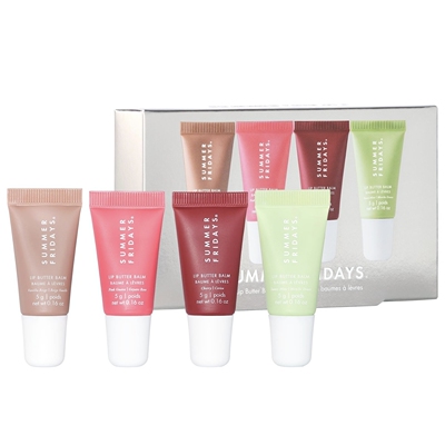 预*定限量Summer Fridays迷你唇蜜套装4色 面霜腮红面膜 限定套装