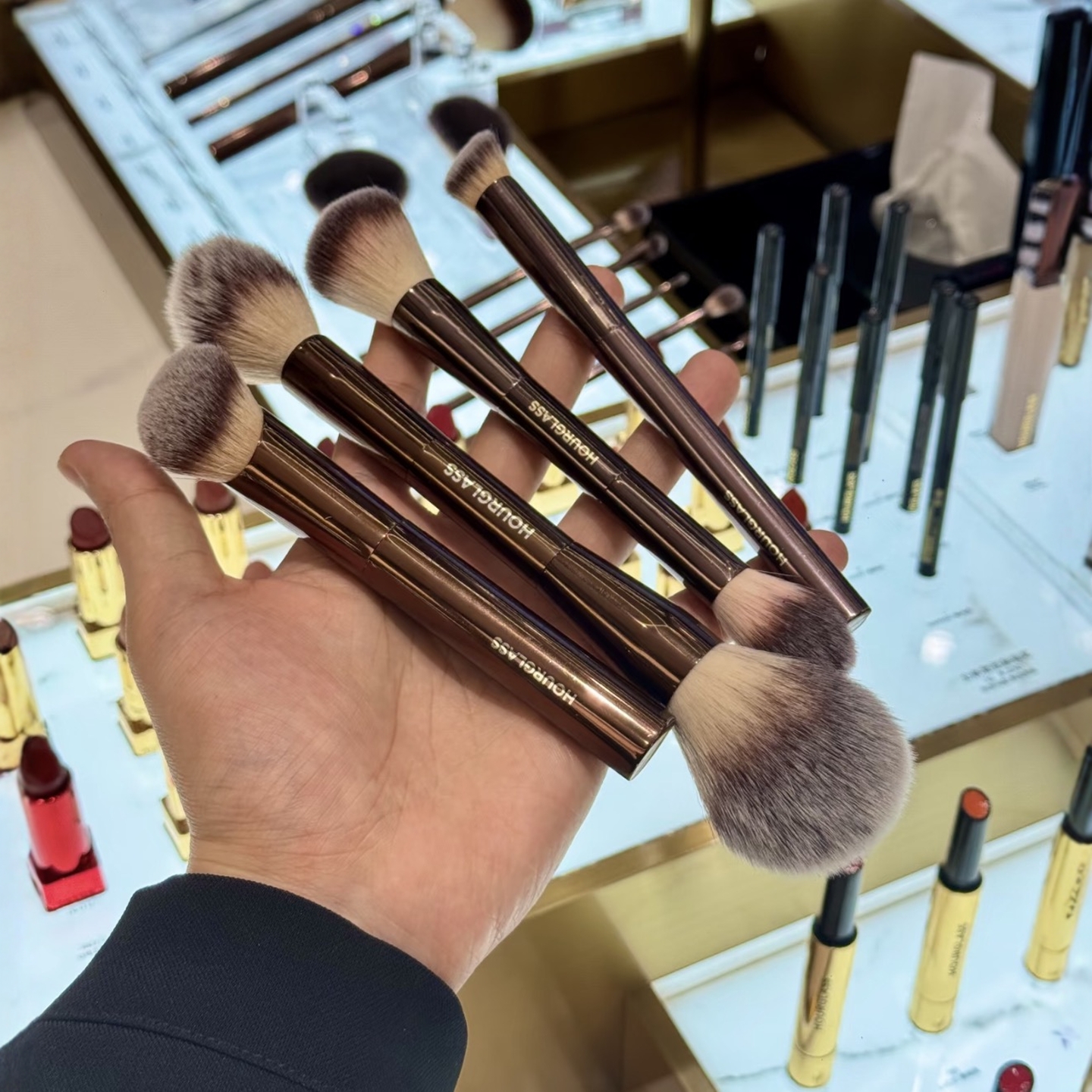 预*定 Hourglass化妆刷 双头散粉刷粉底刷高光no15腮红刷遮瑕刷