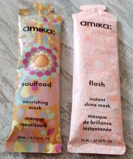 现货 Amika soulfood发膜深层补水flash光泽20ml小样洗发水护发素