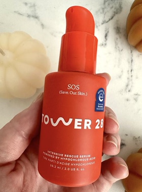 预*定 新款 美国Tower SOS亚氯酸强效红色舒缓精华保湿59.2ml