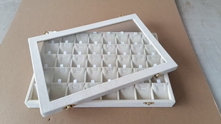 厂家直销高档金黄白拉丝珠宝项链盒3件套活动透明盖包装收纳饰品