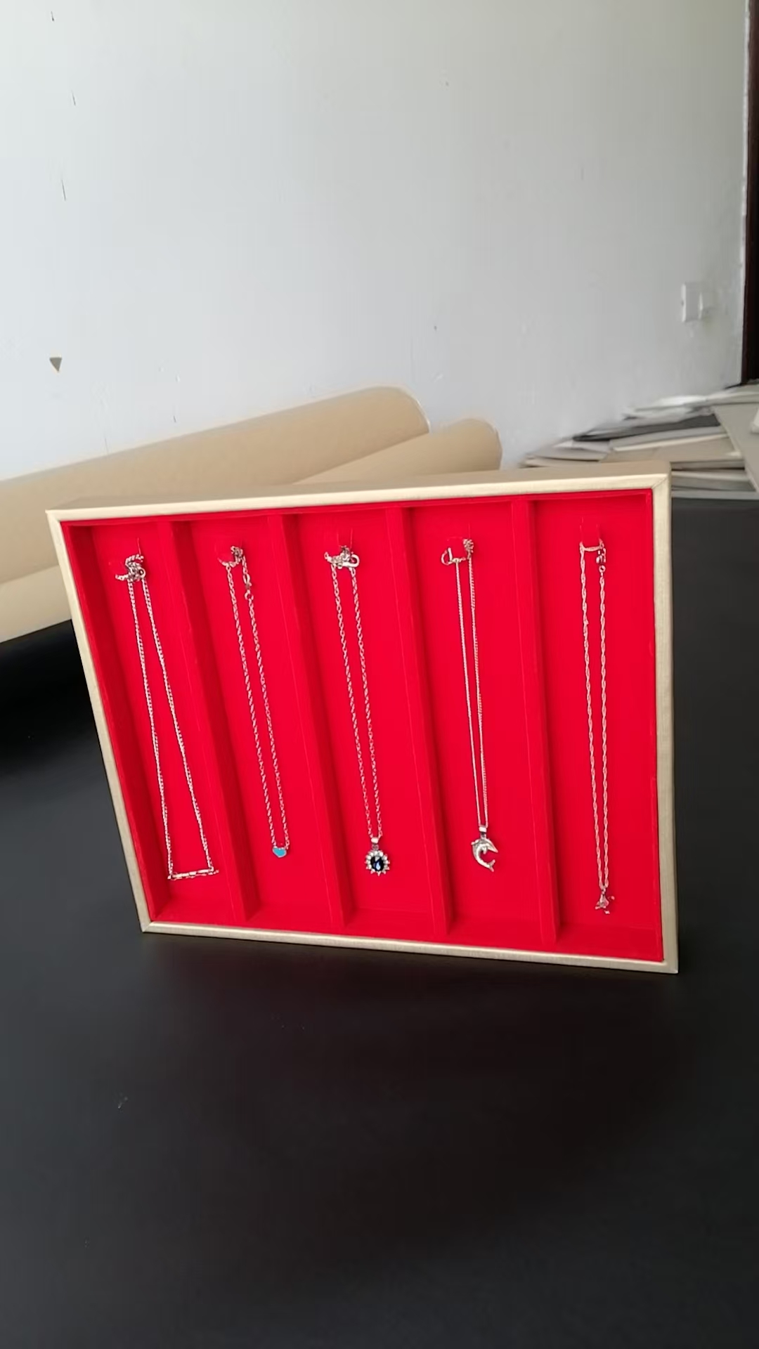 简约直播首饰展示盘戒指项链耳钉珠宝收纳盘看货托盘色吊坠盘