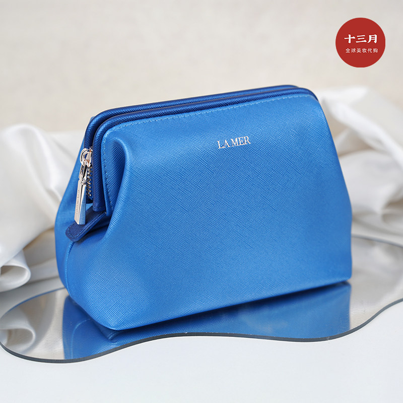 海蓝之谜 化妆包新款复古蓝防水手拿包 旅行便携收纳包洗漱包,收纳整理,化妆包,淘宝优惠券,粉丝福利购,淘宝优惠卷