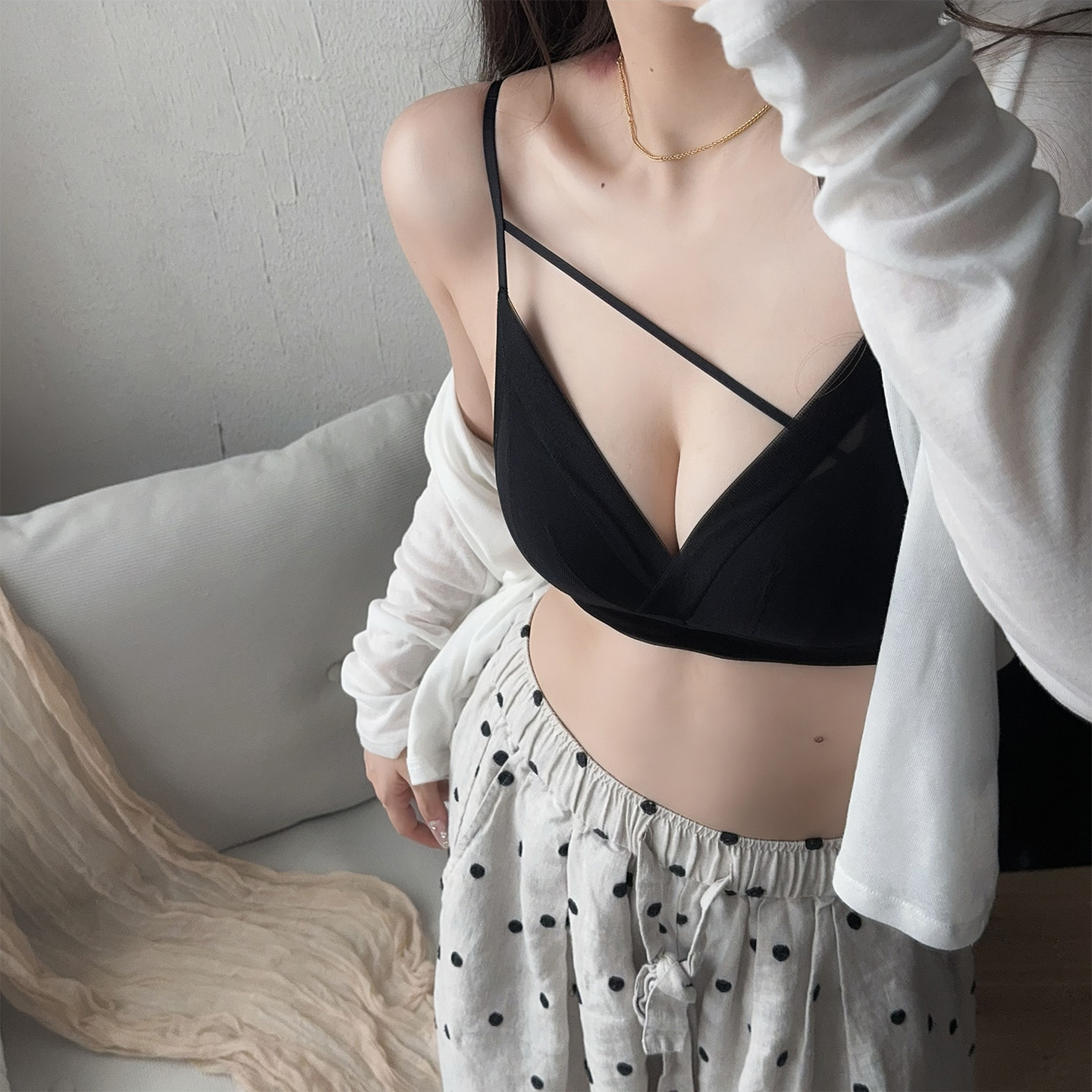 梧桐本色文胸法式无钢圈三角杯