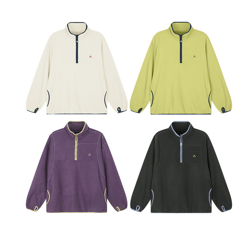 11-22H C 男女情侣款！半拉链亲肤保暖摇粒绒卫衣外套 TS254S858