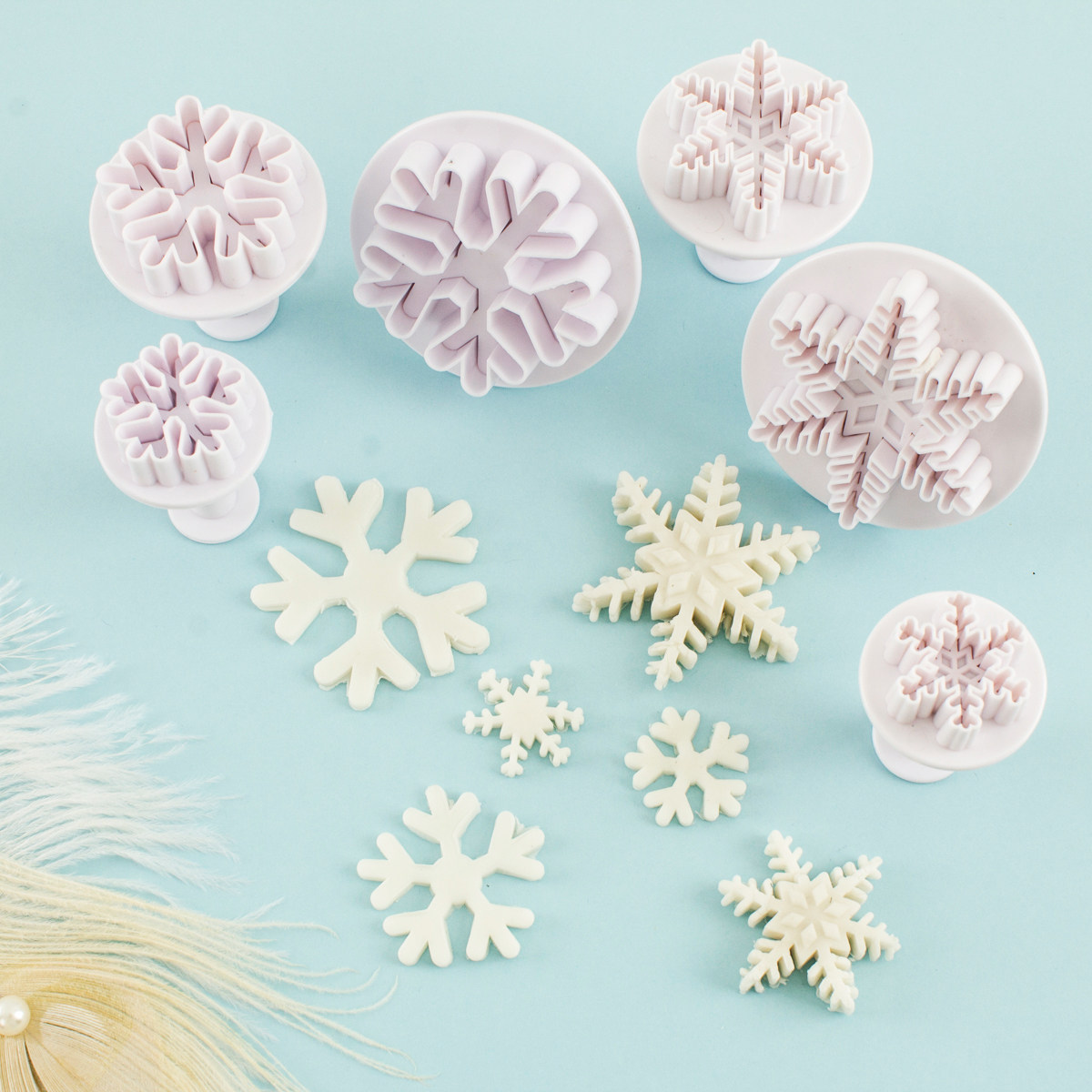 雪花翻糖模具圣诞节弹簧压模饼干切模蛋糕硅胶雪花模具装饰雪花模,节庆用品/礼品,节日装扮用品,淘宝优惠券,粉丝福利购,淘宝优惠卷
