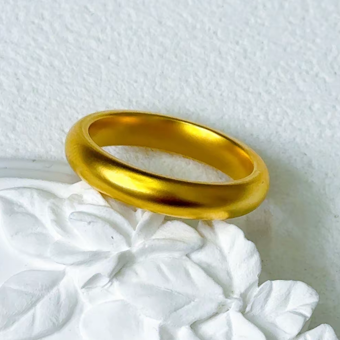 精工高版本古法传承宽素圈戒指