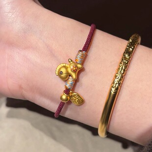 本命年生肖小木马红绳手链