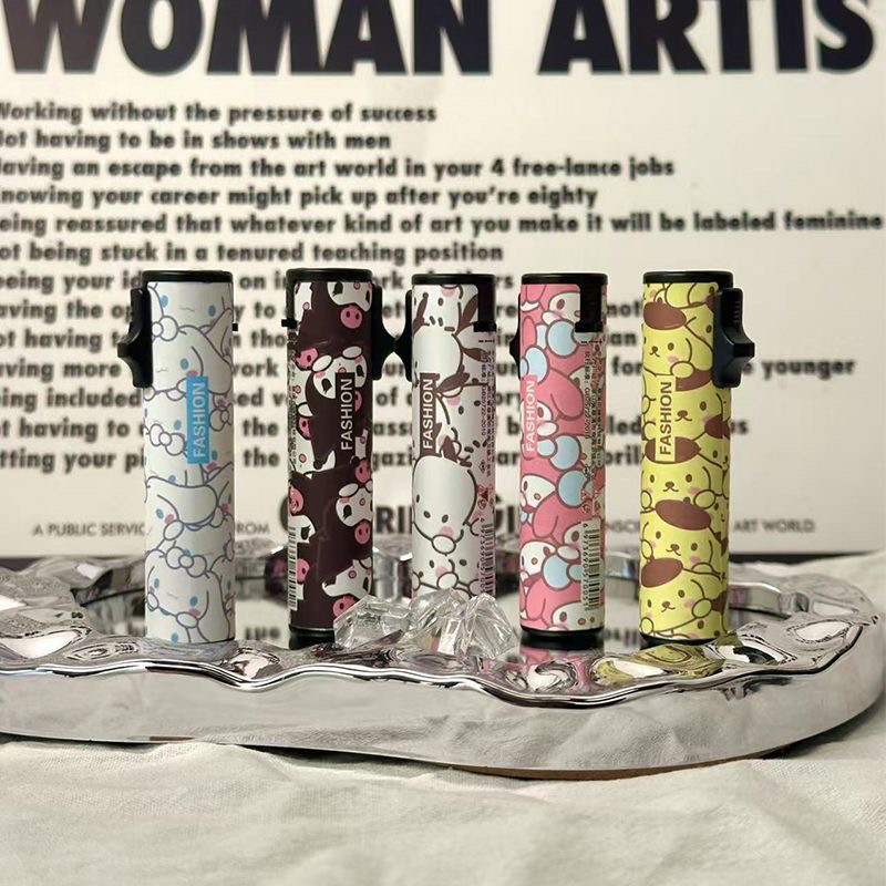 高颜值卡通库洛米圆柱diy包纸创意打火机网红爆款ins女孩子送男友