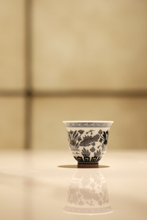 半斋仿古青花龙纹闻香杯手工冰梅茶杯陶瓷茶具茶杯功夫茶品茗杯