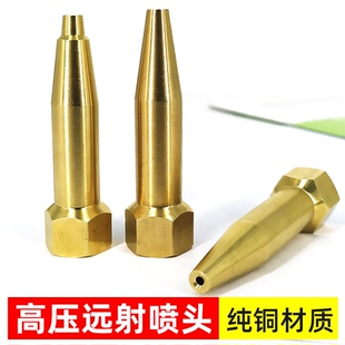 远程直射全铜尖嘴喷头高压园林草坪农业喷洒冲洗水枪雾化高树打药