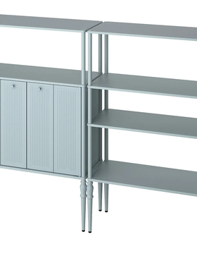 宜家国内代购索格麦斯金属柜展示柜餐具酒储物柜164x35x128 厘米