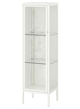 宜家国内代购巴格布玻璃门橱柜家用手办展示柜34x30x116厘米