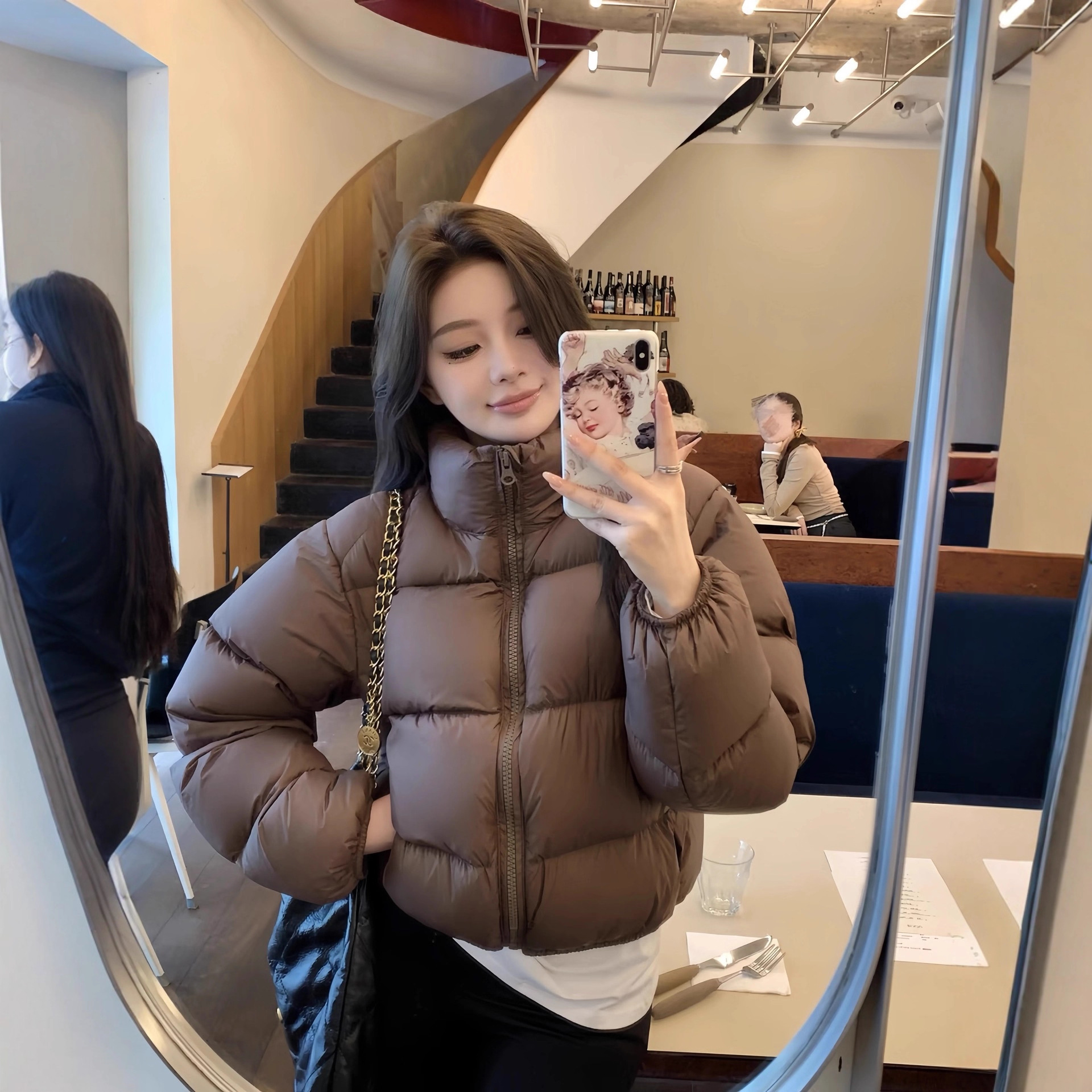 【肯豆风高蓬90%绒子】美拉德真羽绒服白鸭绒零售500多短款女