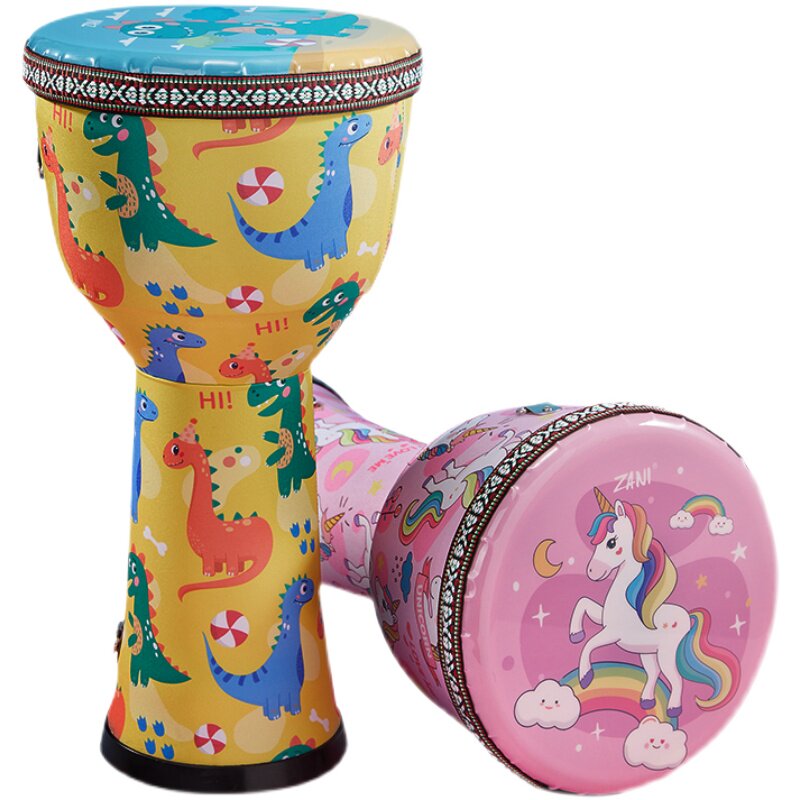 zani非洲鼓大8寸幼儿园儿童手鼓初学者专业打击乐器儿童非洲鼓