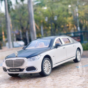 仿真1 24奔驰迈巴赫S680合金豪车汽车模型男孩耐摔金属玩具车摆件