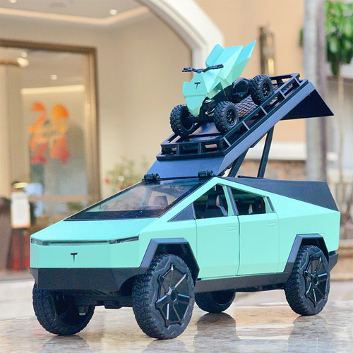 仿真特斯拉皮卡汽车模型玩具合金