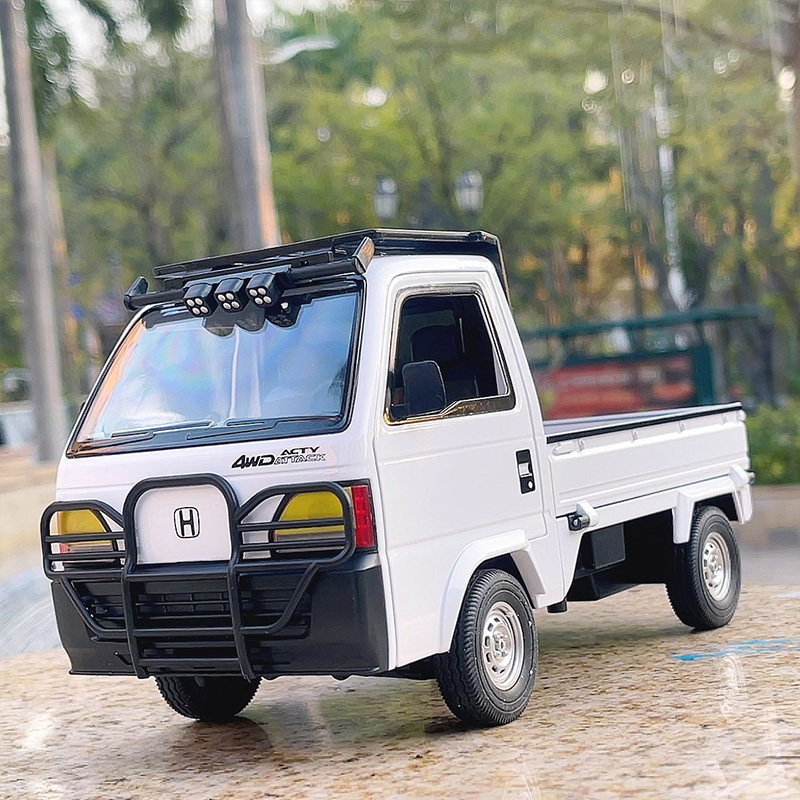 1:18本田小货车合金模型车轻型运输车面包汽车模型送货车玩具摆件