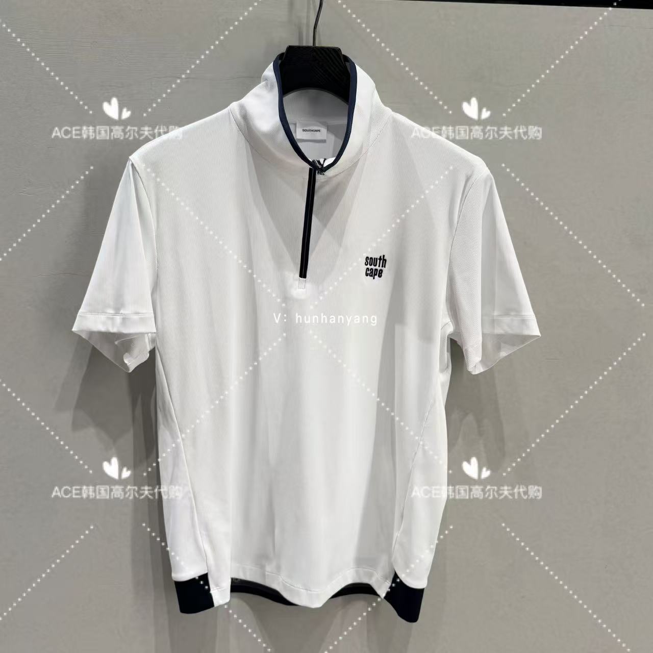 SOUTHCAPE男士高尔夫短袖半高领