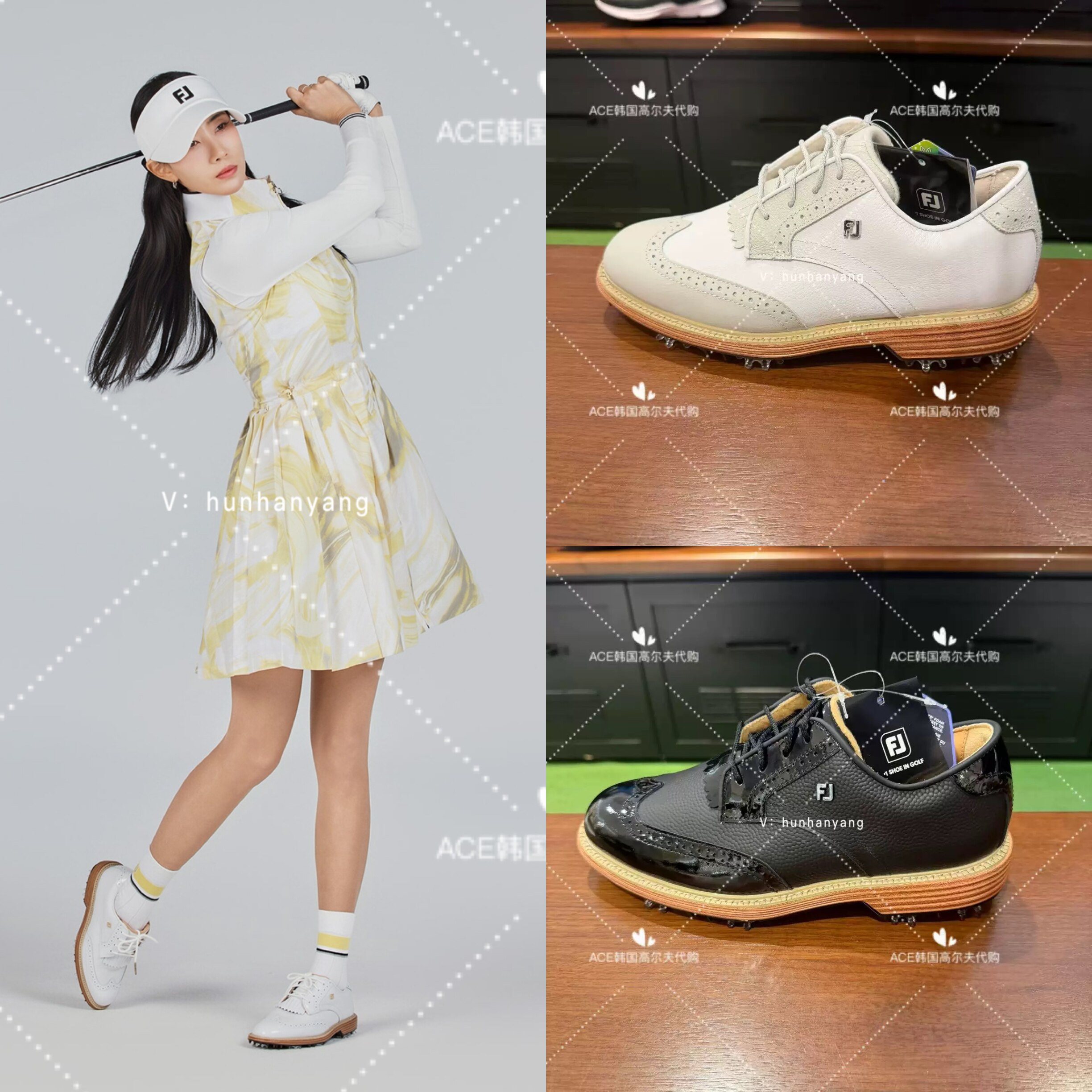 FJfootjoy女士高尔夫球鞋26春季新款百搭休闲时尚运动防滑皮质