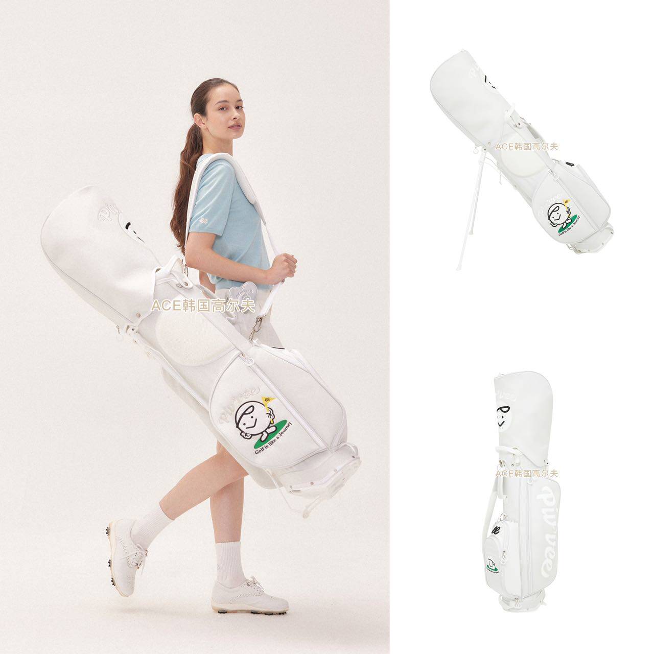 PIVVEE男女同款高尔夫支架球包24秋百搭休闲运动时尚轻便支架球包