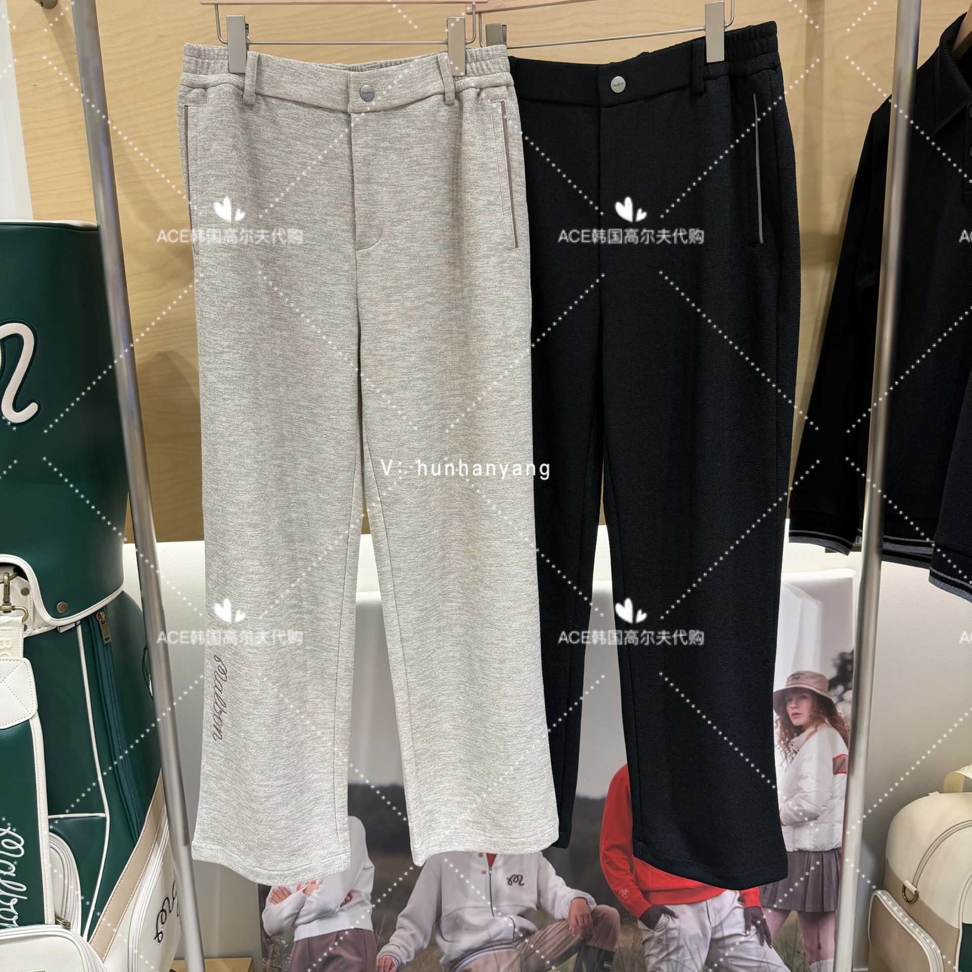 Malbon男士高尔夫运动裤26春季新款百搭舒适修身直筒针织运动裤