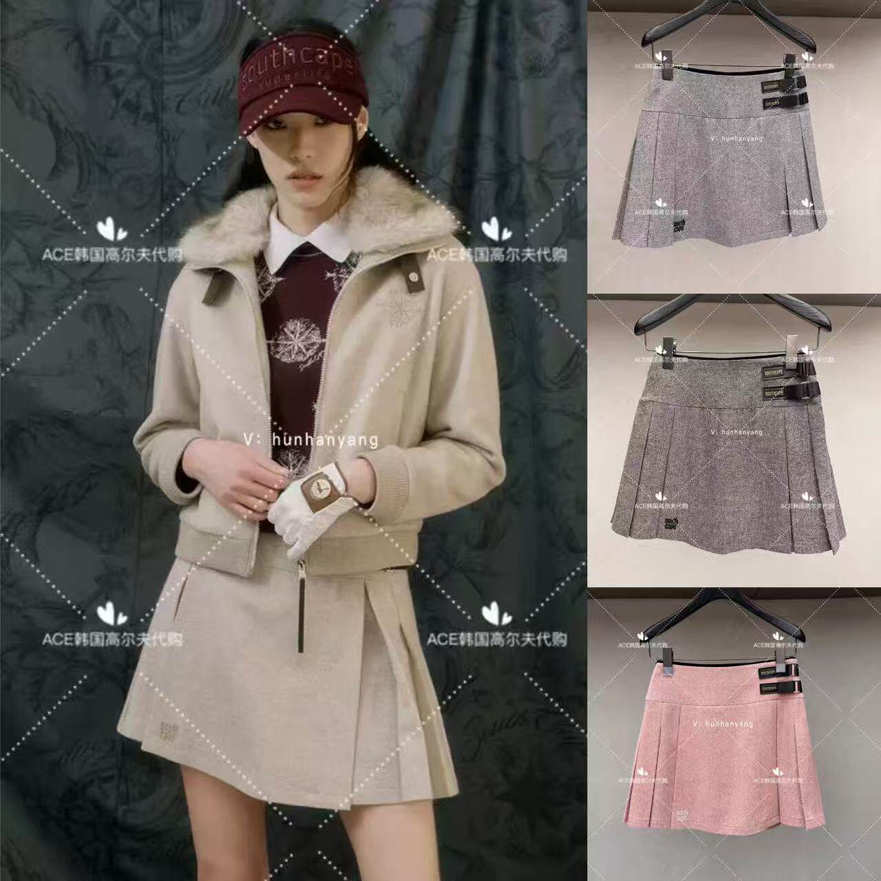 SouthCape女士高尔夫后褶裙