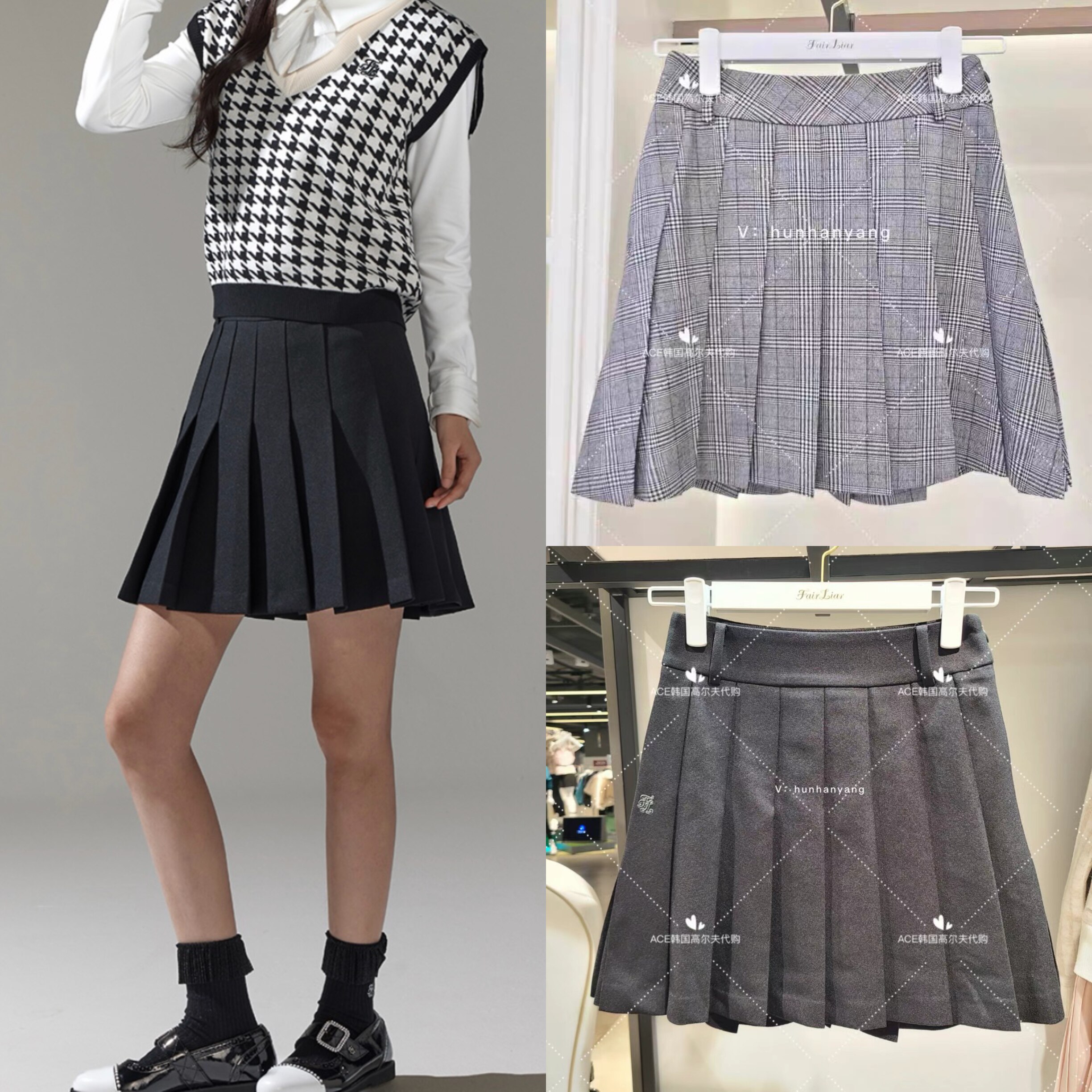 女士高尔夫服装24秋季短裙