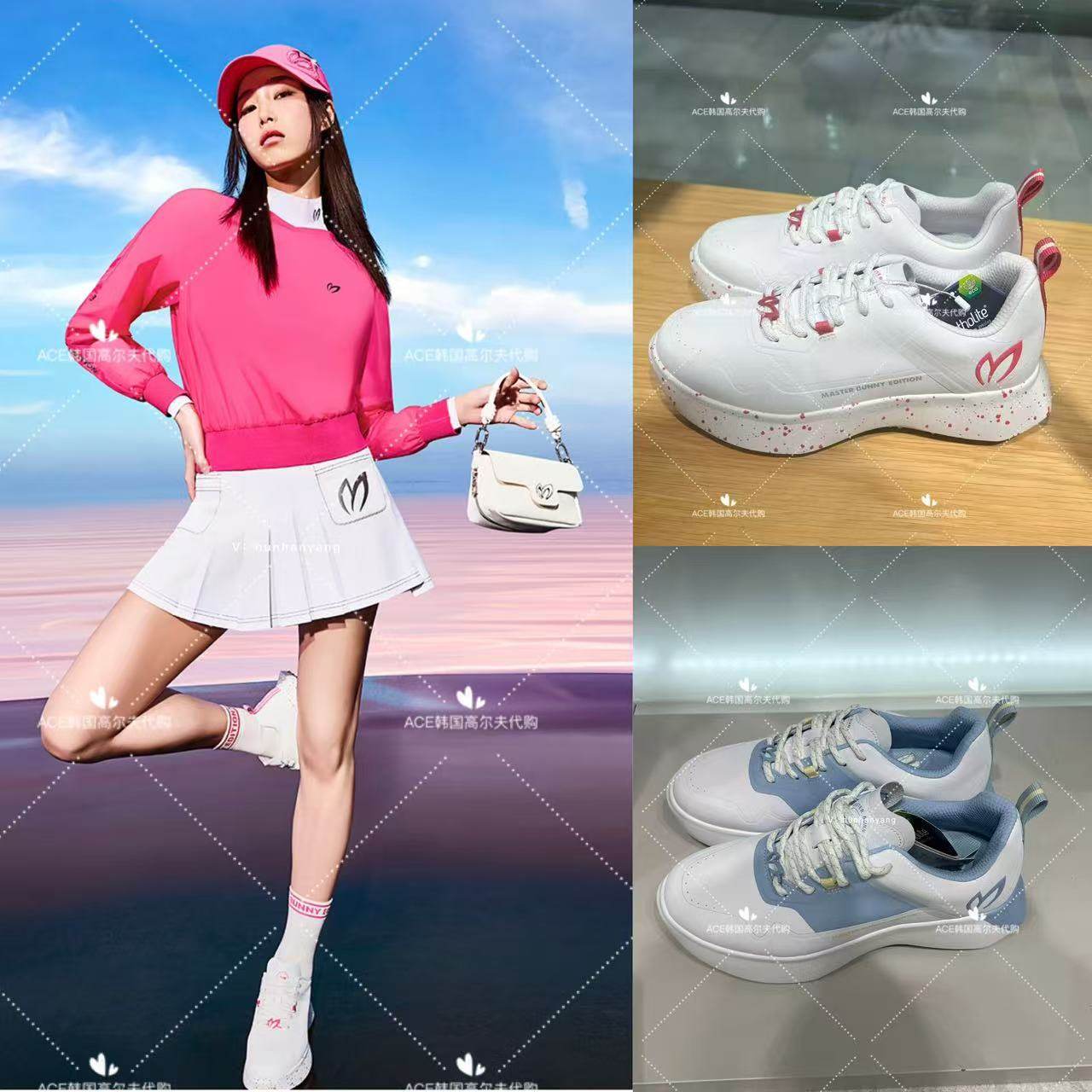 MasterBunny小兔子折扣女士高尔夫球鞋25春季休闲时尚厚底增高鞋