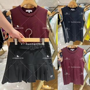 MasterBunny小兔子高尔夫女士2022初秋折扣LOGO圆领针织无袖 上衣