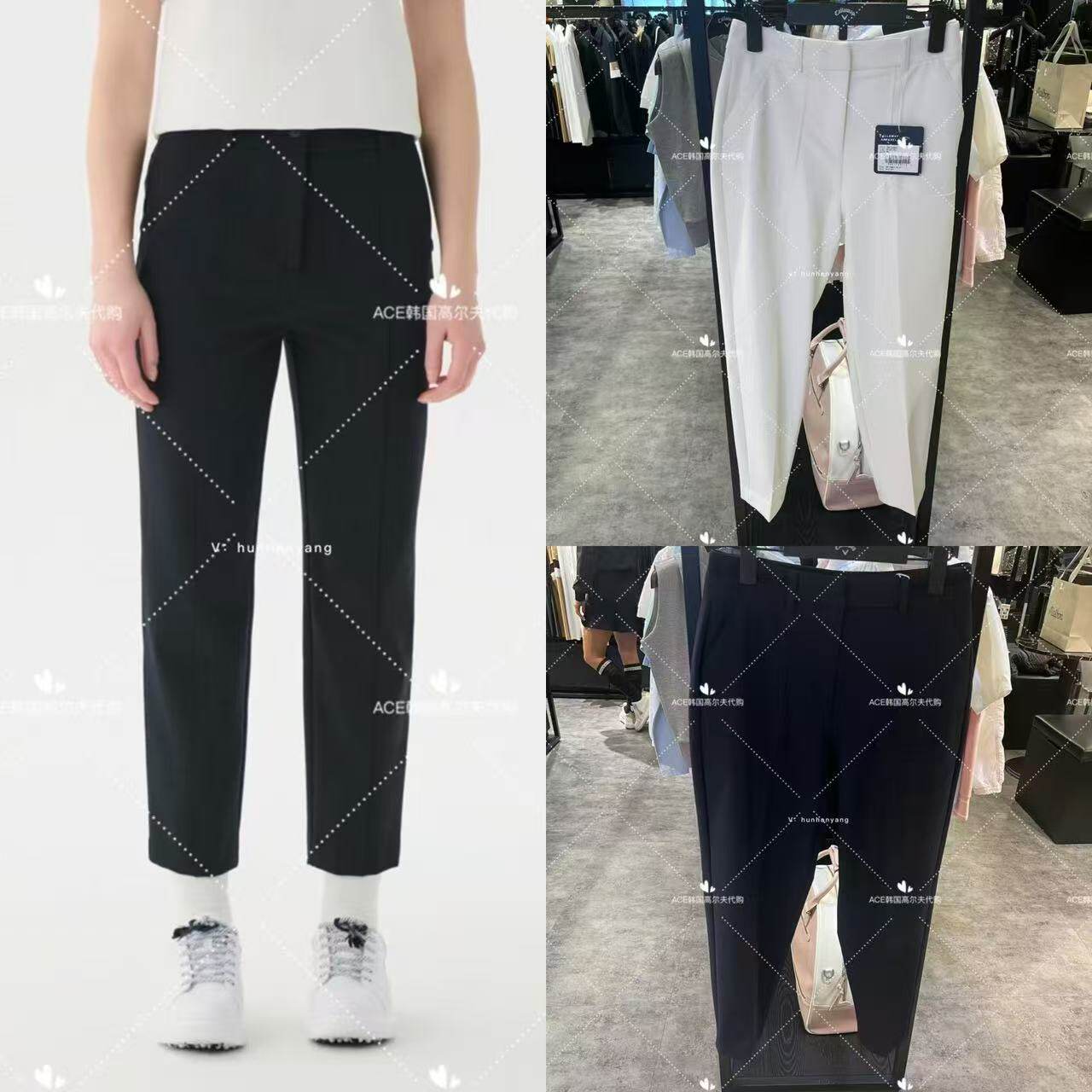 韩国高尔夫代购折扣女士服装25春季百搭运动速干透气修身长裤M601