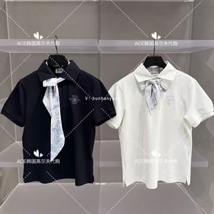 SOUTHCAPE女士高尔夫短袖26春季新款百搭休闲时尚运动蝴蝶结半袖