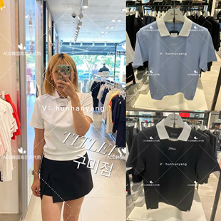 Titleist泰特利斯女士高尔夫服装24秋季折扣休闲运动修身翻领短袖