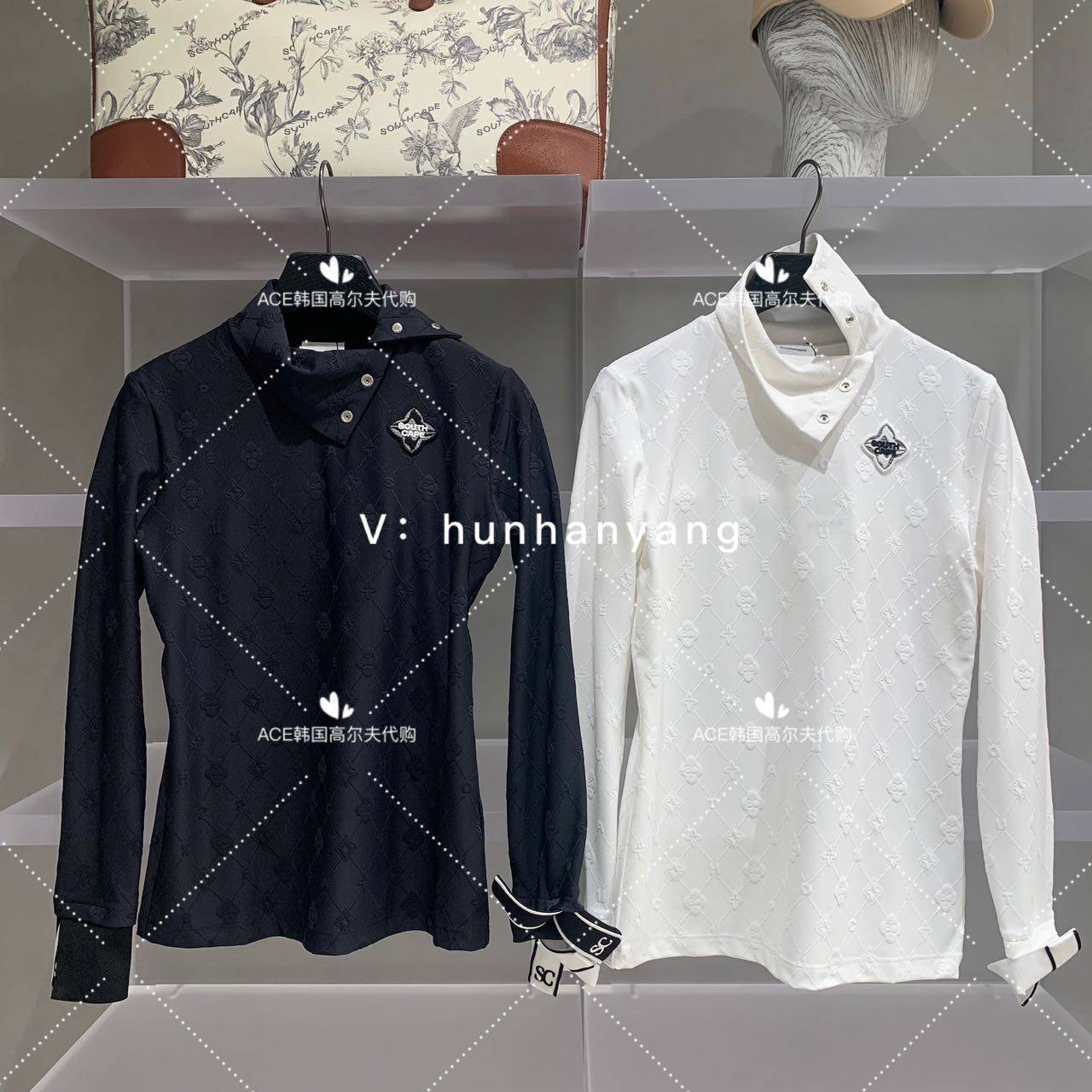 高尔夫女士斜领运动休闲长袖SC