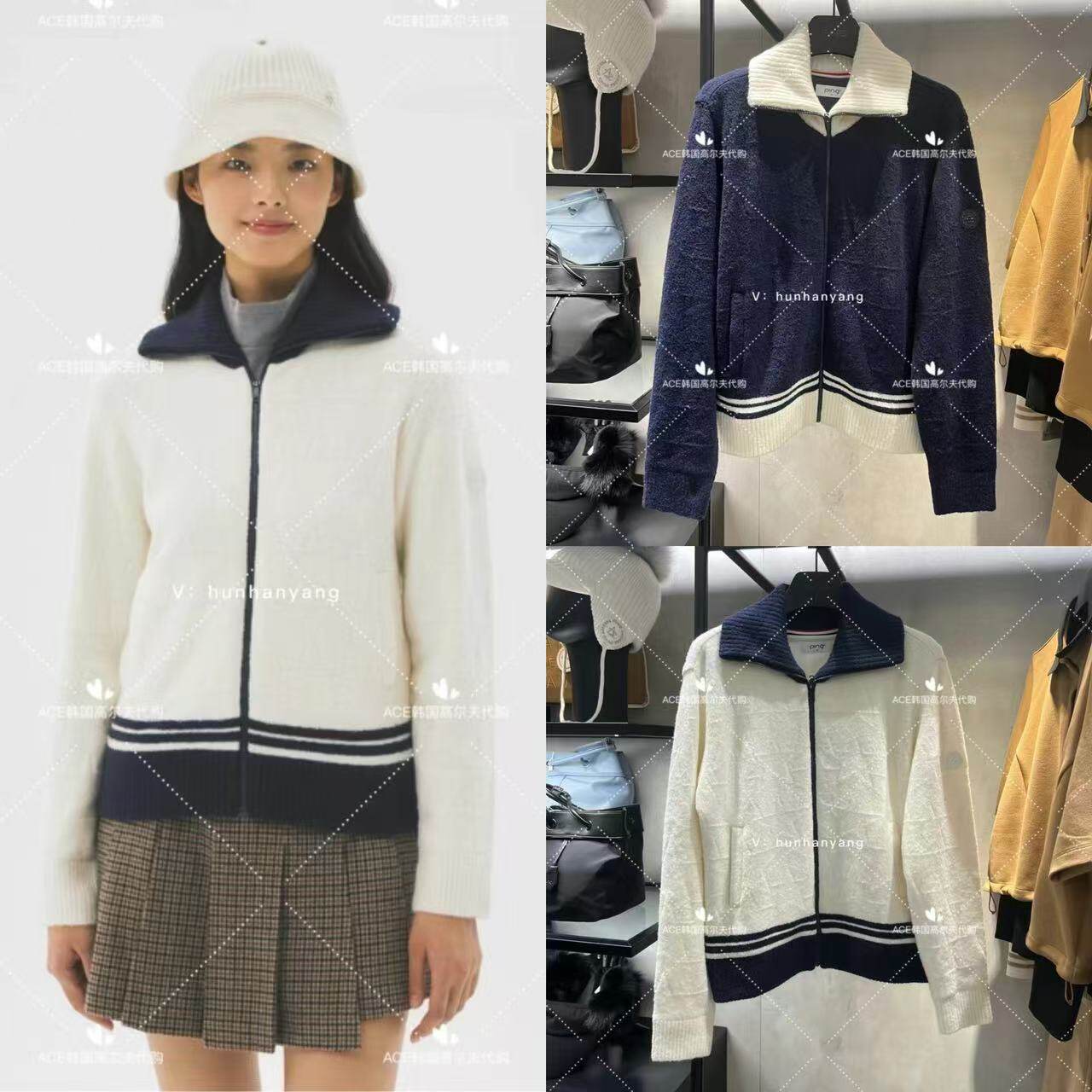 女士高尔夫服装24秋冬外套