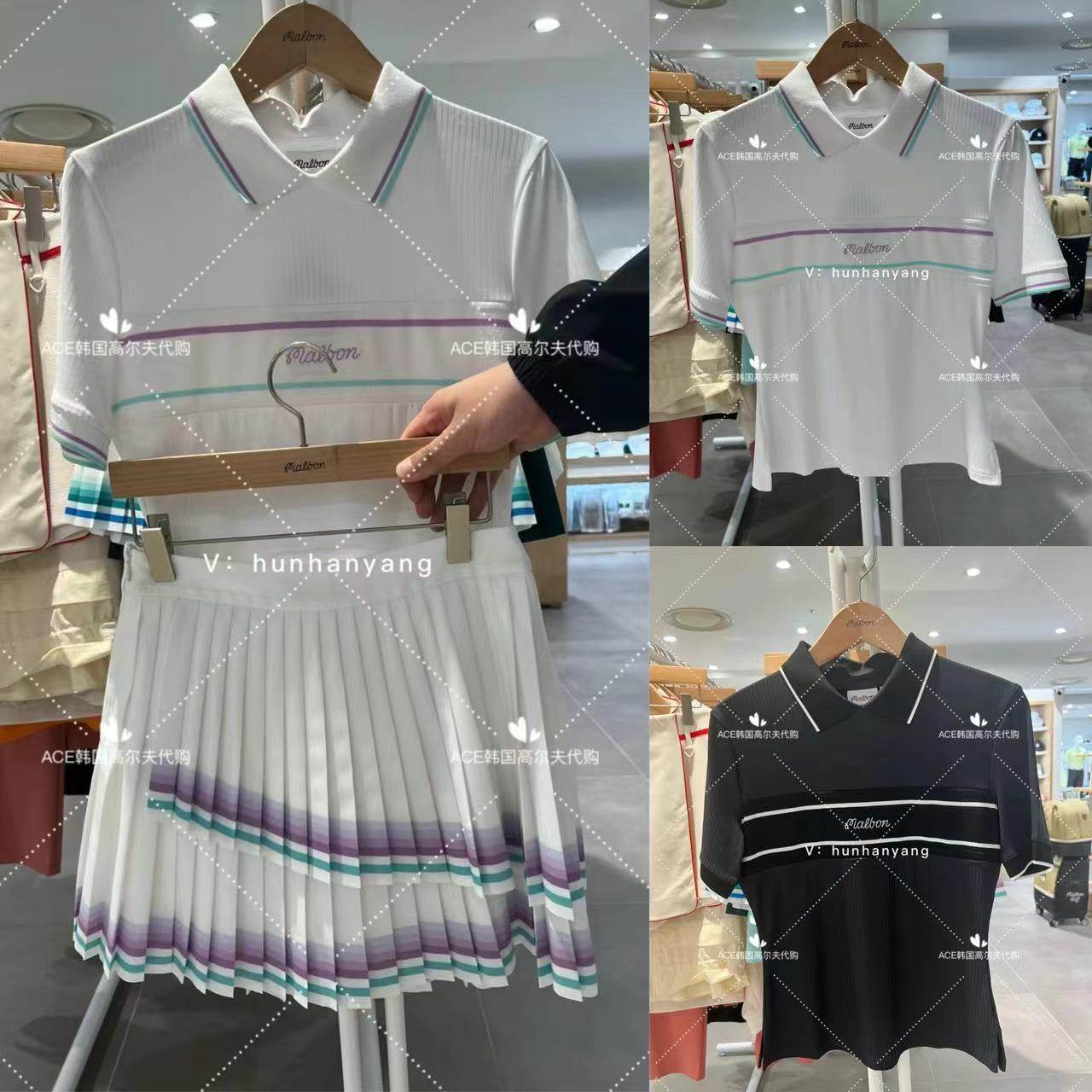 Malbon女士高尔夫服装24夏季折扣百搭速干刺绣透气翻领短袖POLO衫,运动/瑜伽/健身/球迷用品,高尔夫上装,淘宝优惠券,粉丝福利购,淘宝优惠卷