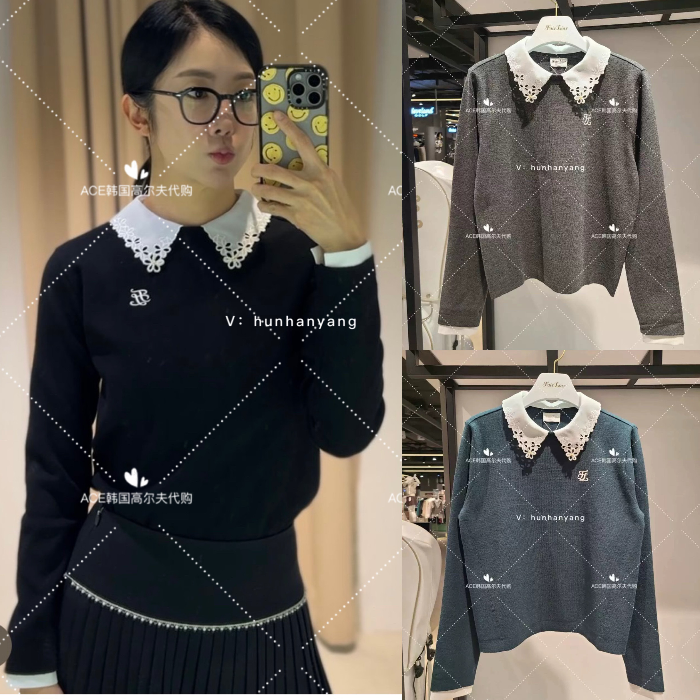 女士高尔夫服装24秋冬长袖