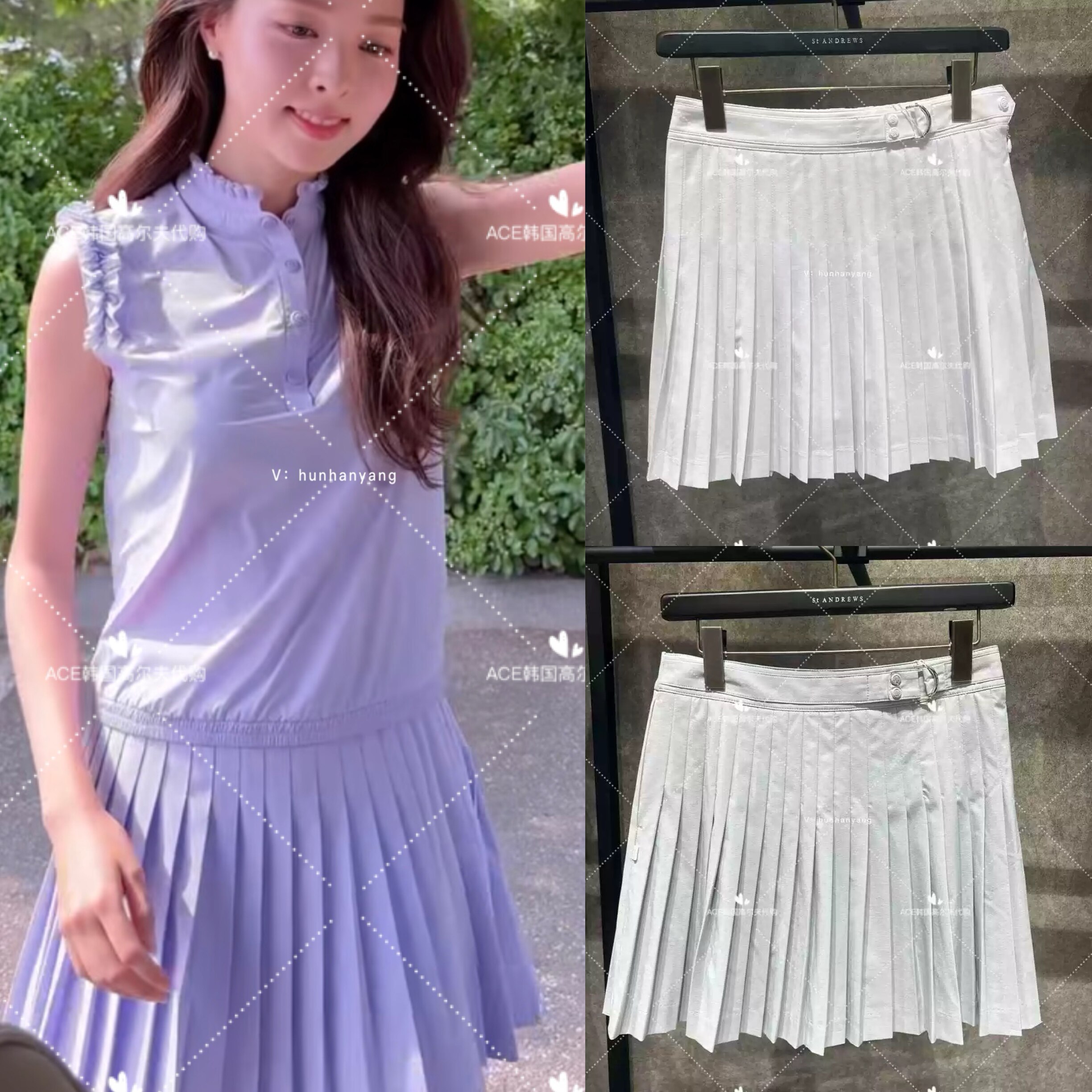 女士高尔夫服装25夏季裙子