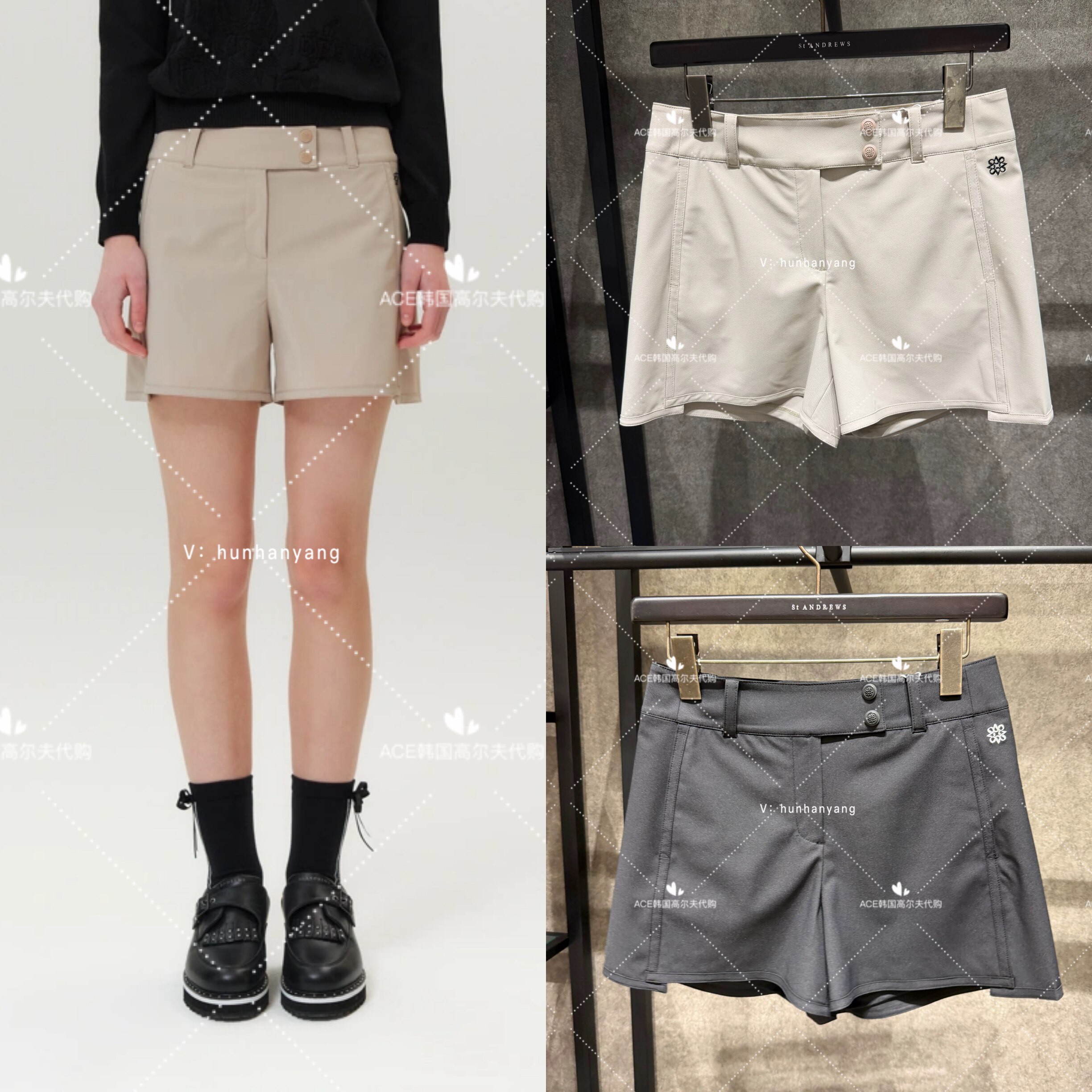 女士高尔夫服装25冬夏特别款短裤