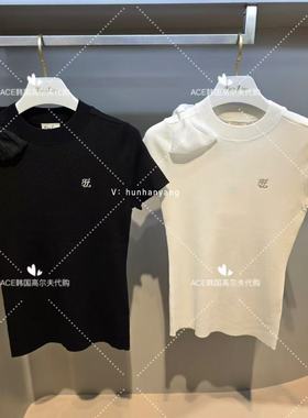 FL女士高尔夫半袖26春季新款百搭休闲时尚运动薄针织蝴蝶结短袖