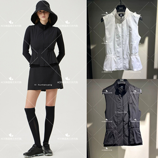 PXG女士高尔夫折扣无袖马甲25春季休闲时尚运动舒适半高领拉链