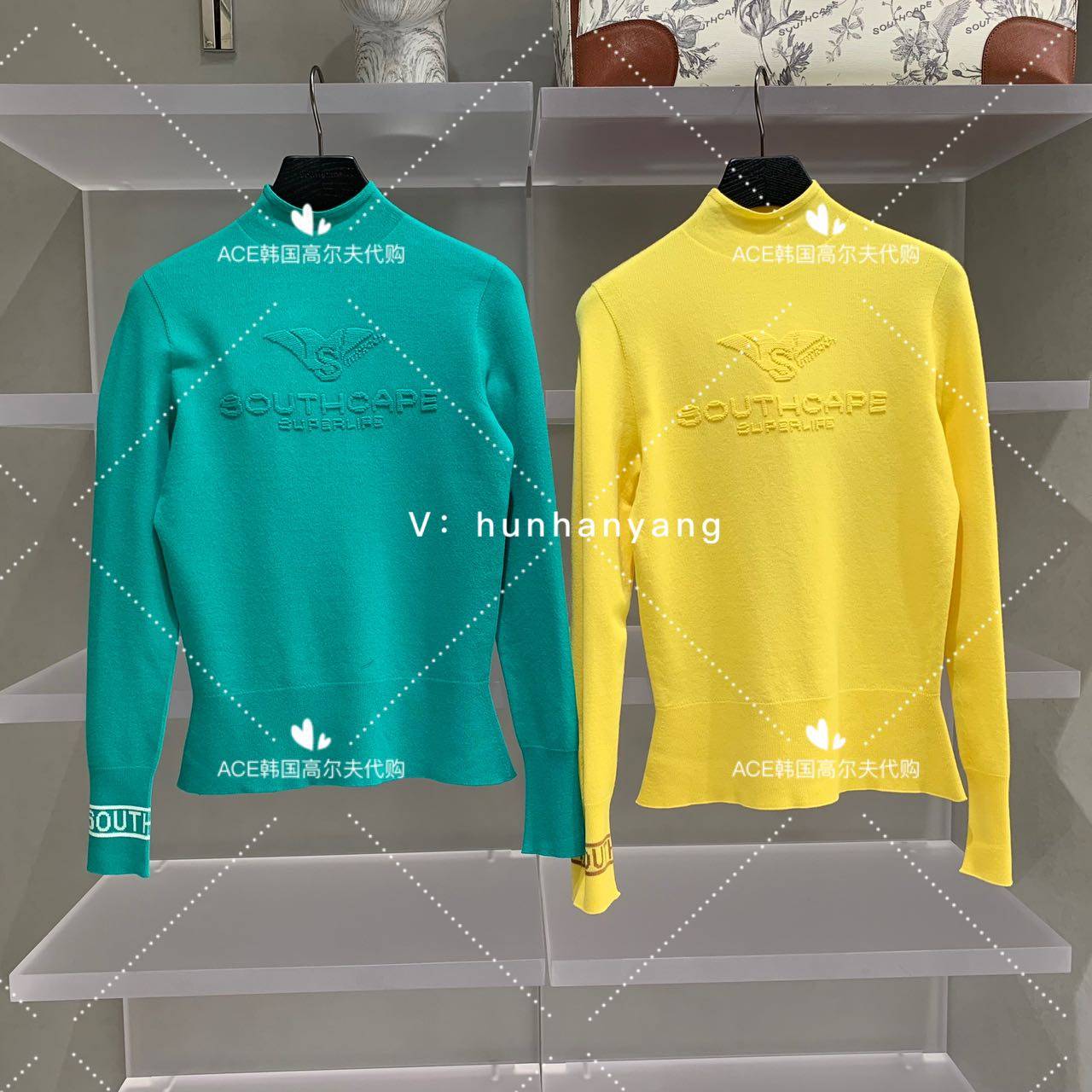 高尔夫女士纯色简约针织长袖SC