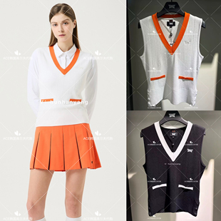 PXG女士高尔夫折扣马甲25春季百搭休闲时尚运动大V领针织舒适马甲