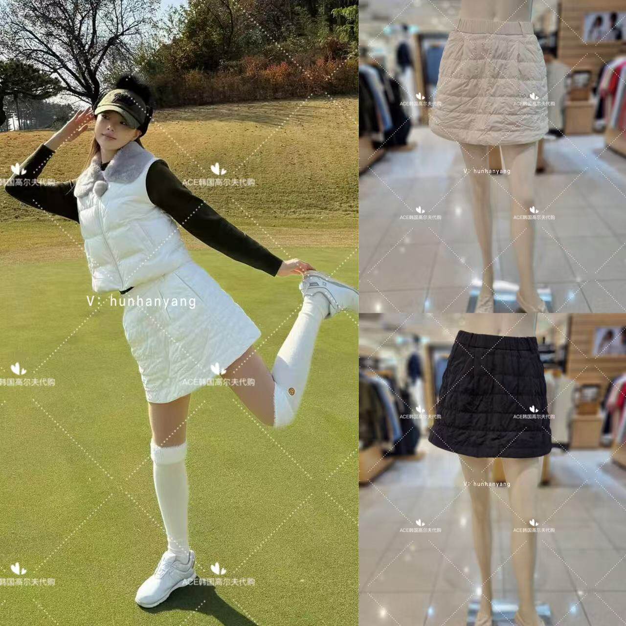 PG女士高尔夫保暖防风运动裙