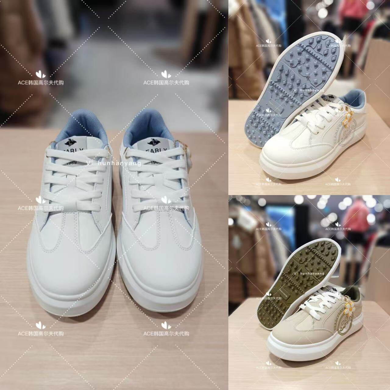 PG女士高尔夫泄漏球鞋25春季百搭休闲时尚舒适厚底增高舒适运动鞋