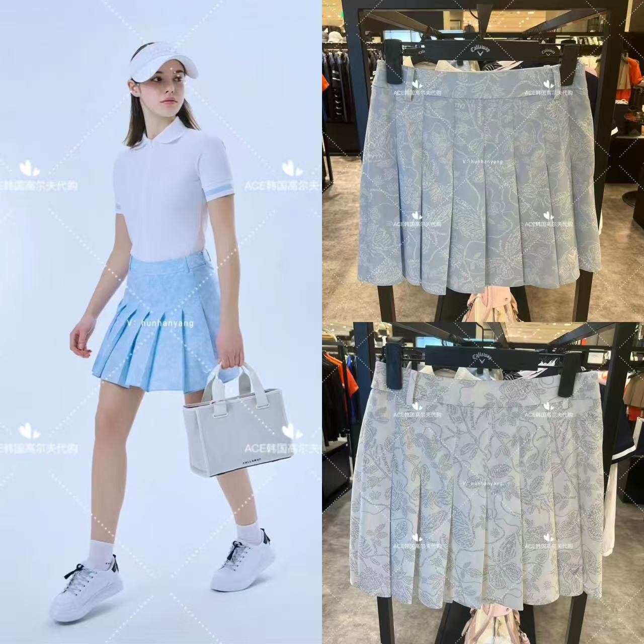 韩国高尔夫代购折扣女士高尔夫服装25夏季运动半身裙修身印花短裙
