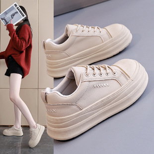 卡迪高板鞋女款厚底增高小白鞋子女鞋2026春季新款百搭休闲运动鞋