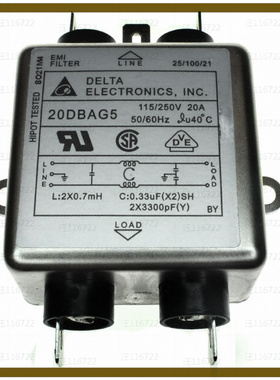 20DBAG5【LINE FILTER 115V/250VAC 20A CHAS】